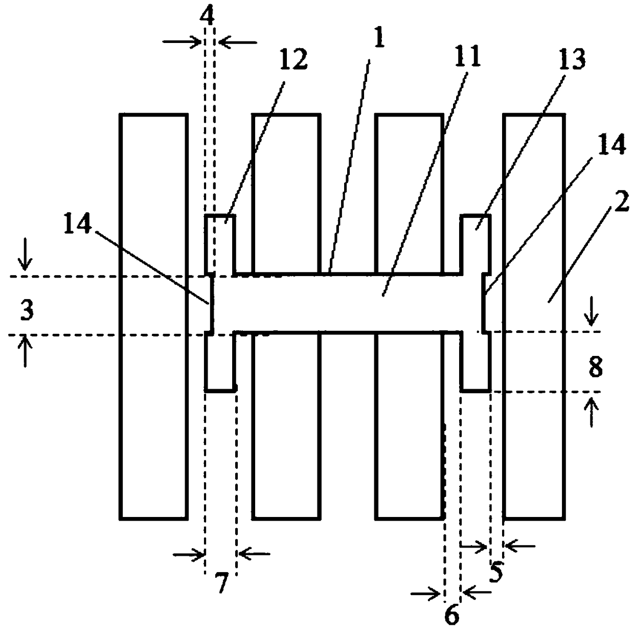 Optical module connecting finger cut-off position anti-electroplating ink pattern structure