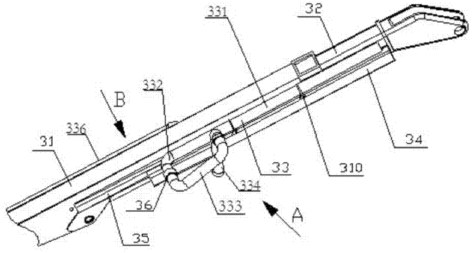 Telescopic distribution rod mechanism and concrete pump truck with same