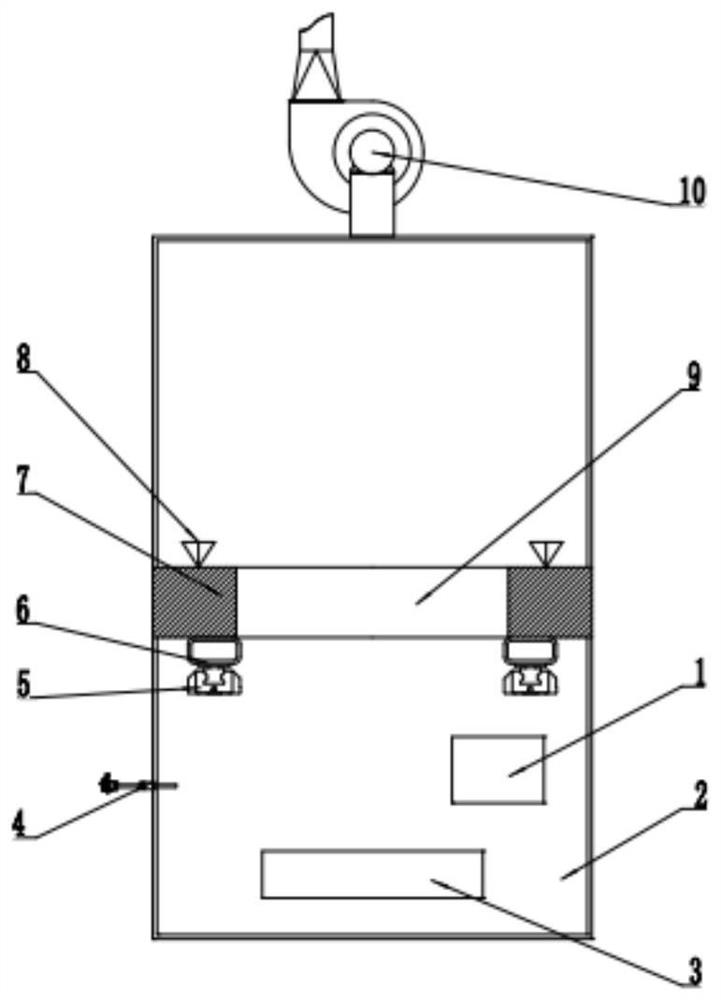 Melt-blown cloth electrostatic attenuation treatment device and test method