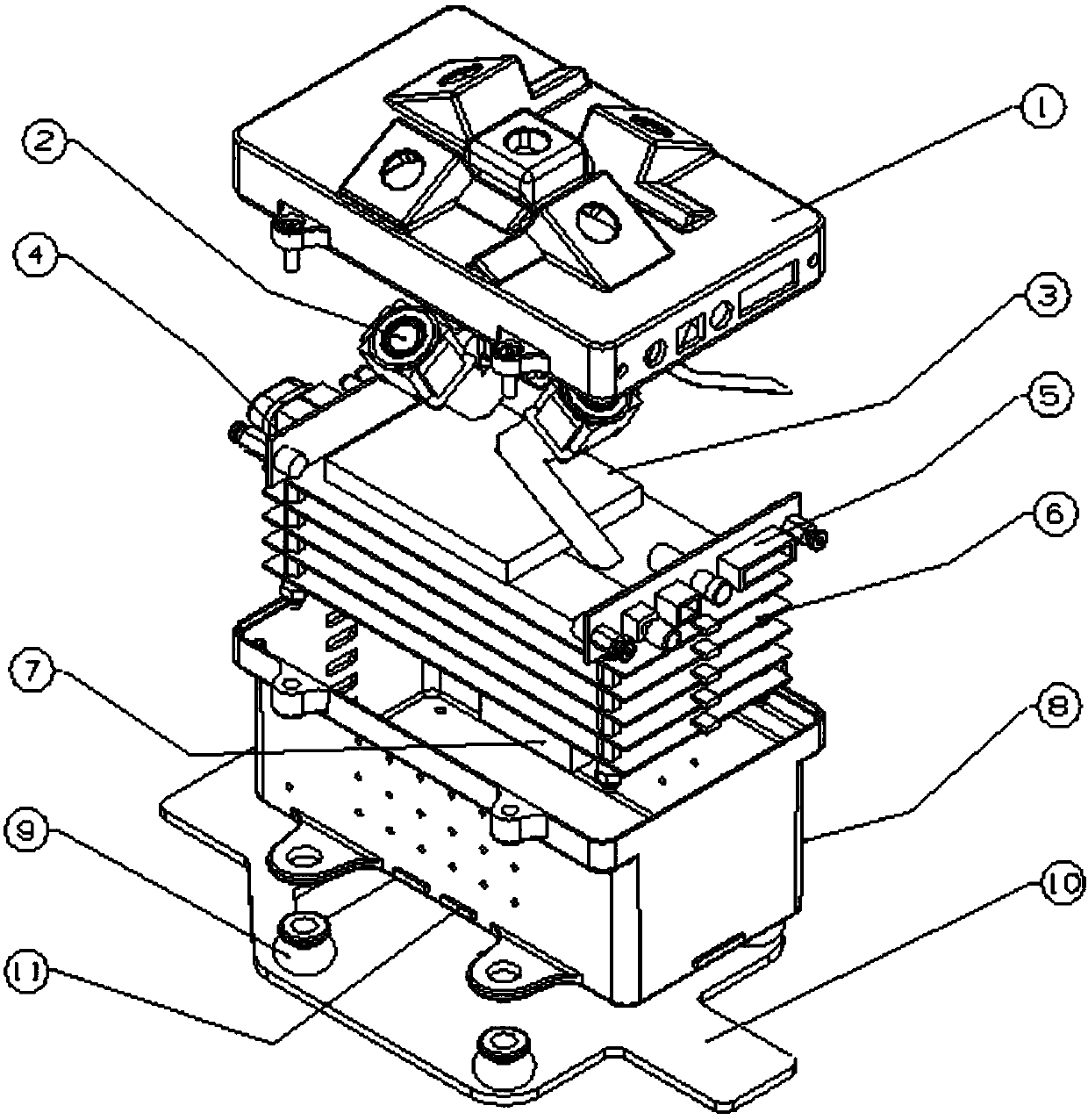 Oblique photography aerial camera device