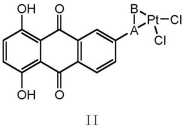 Mono6-(azabicyclo-substitution) anthraquinone platinous chloride compound and preparation method and application thereof