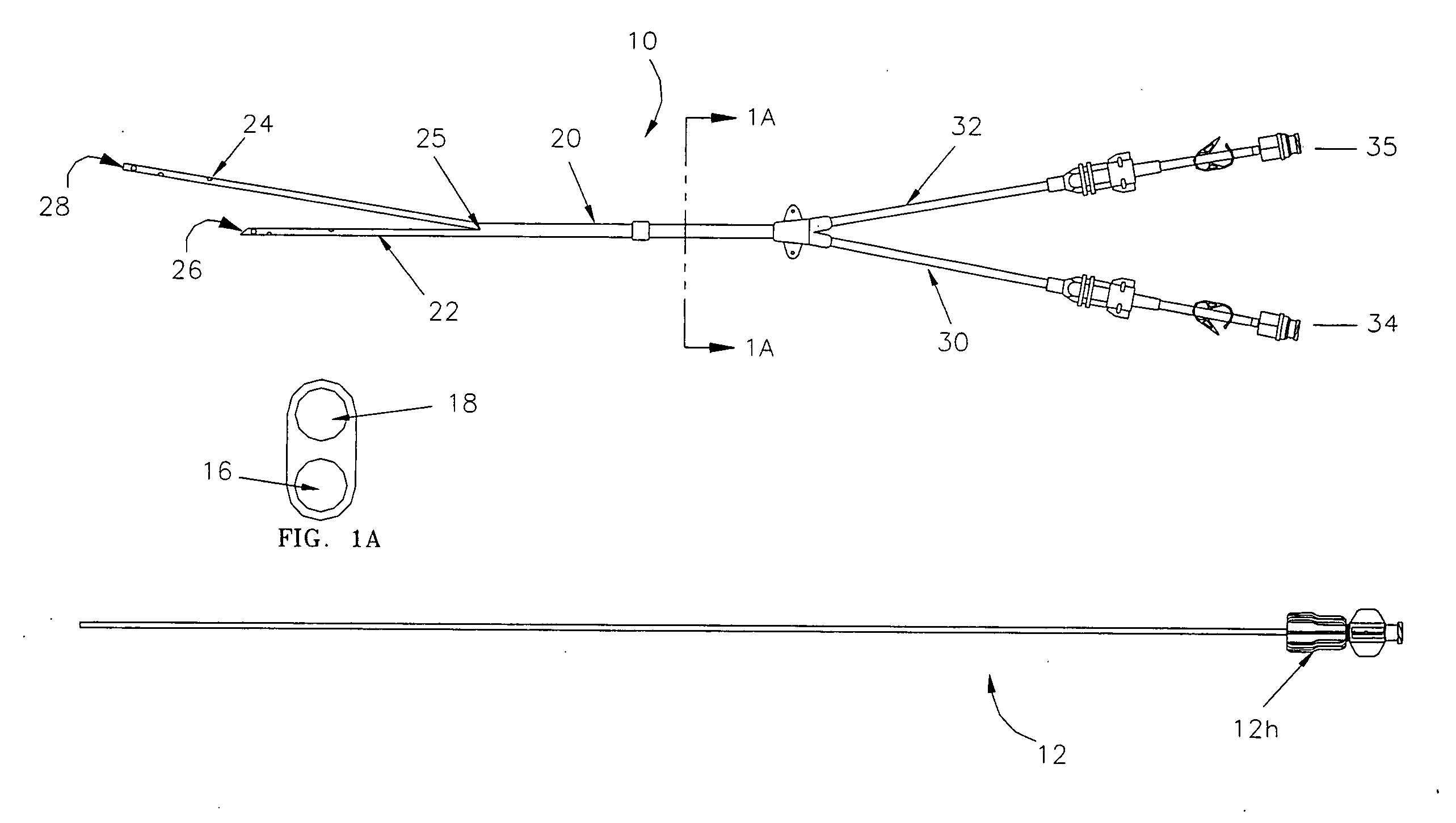 Blood treatment catheter assembly