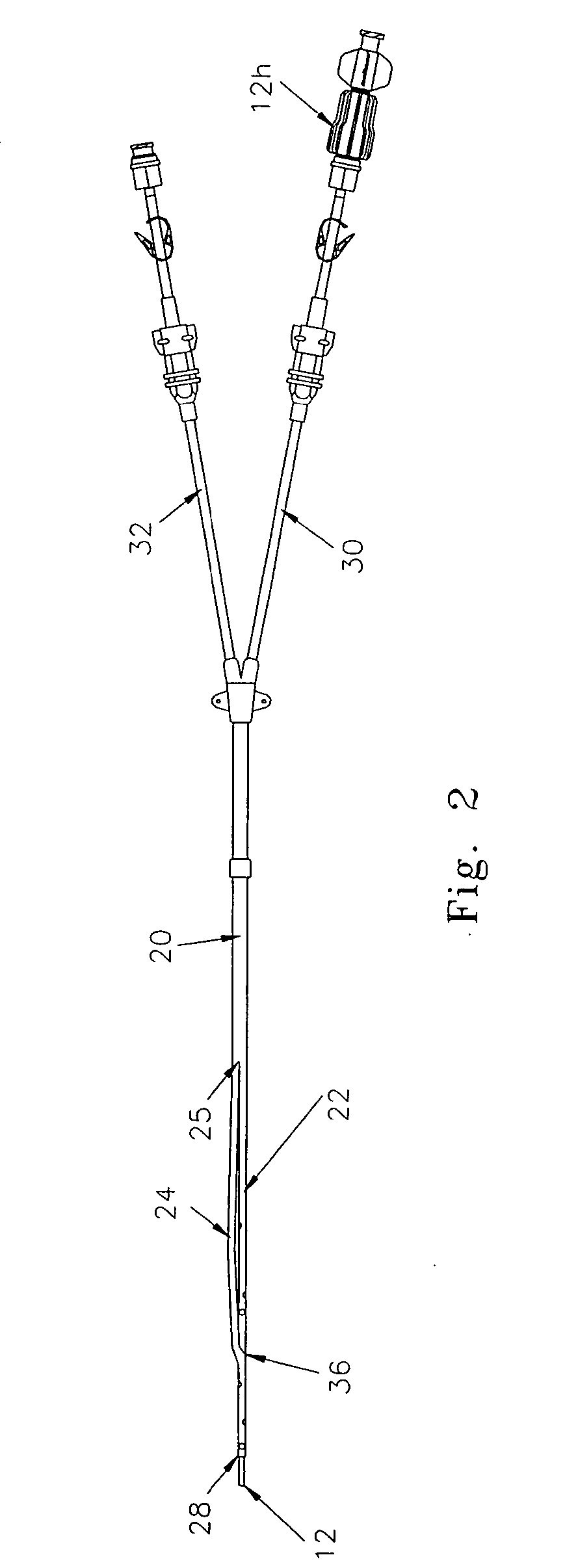 Blood treatment catheter assembly