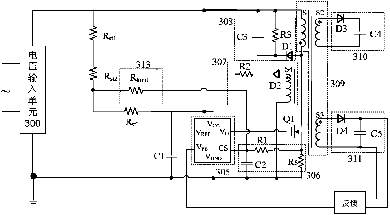 Flyback switching power supply