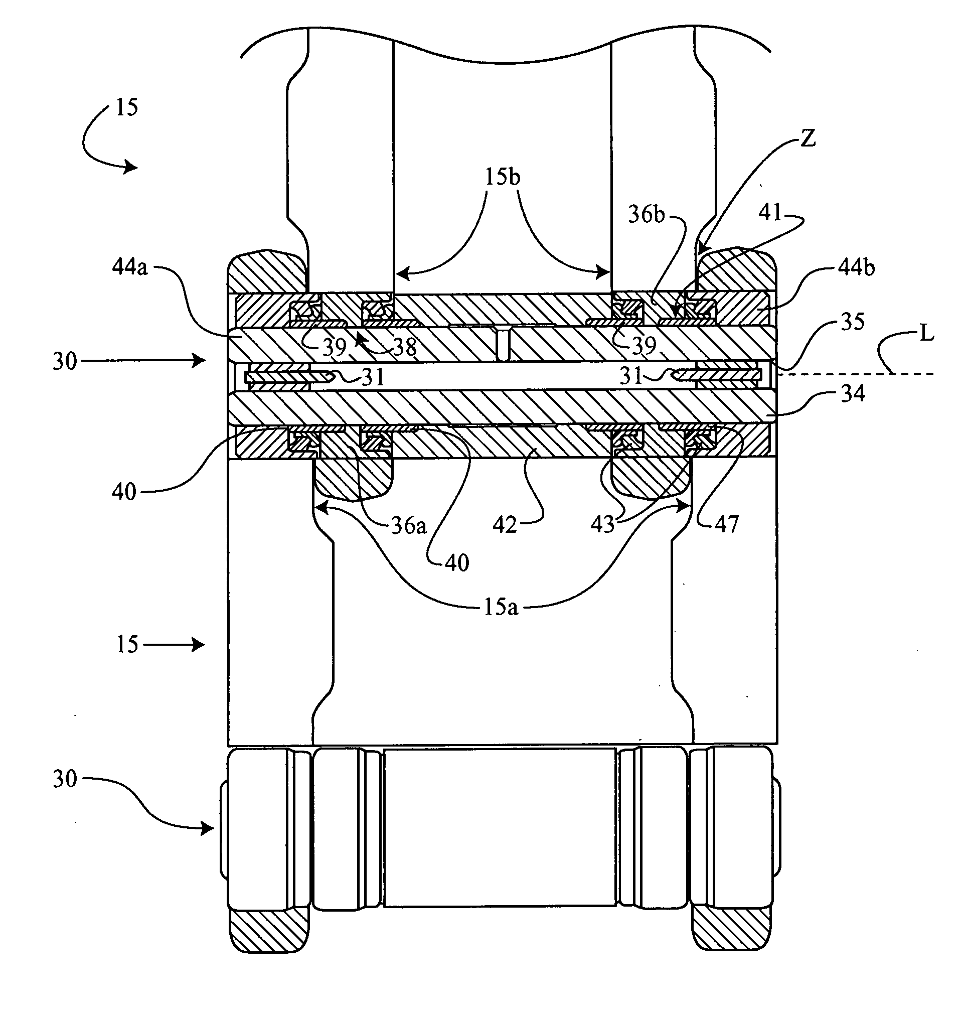 Cartridge assembly for a track chain of a track type work machine and work machine using same