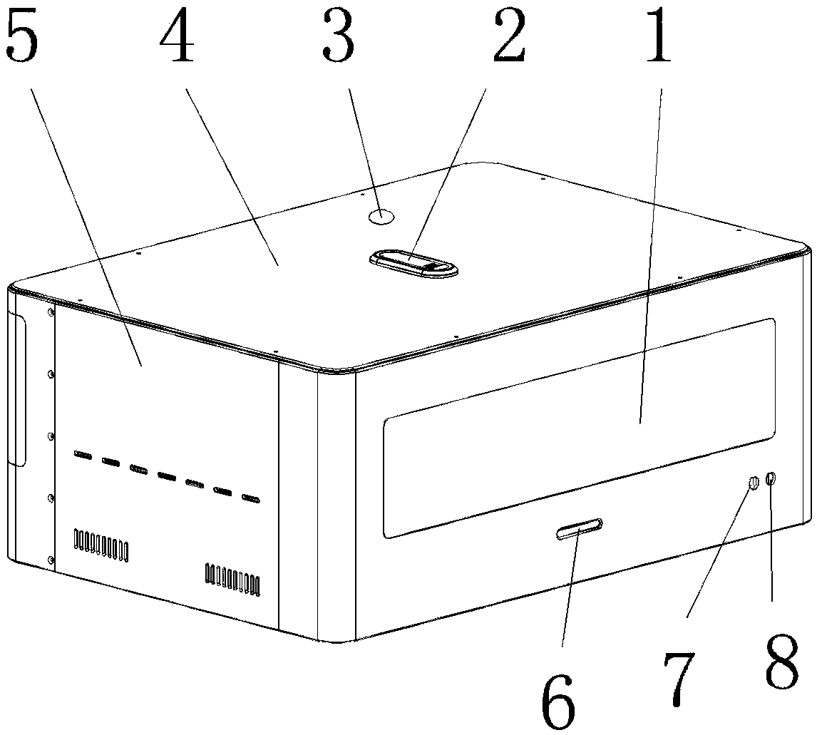 Desktop type laser engraving and cutting all-in-one machine tool