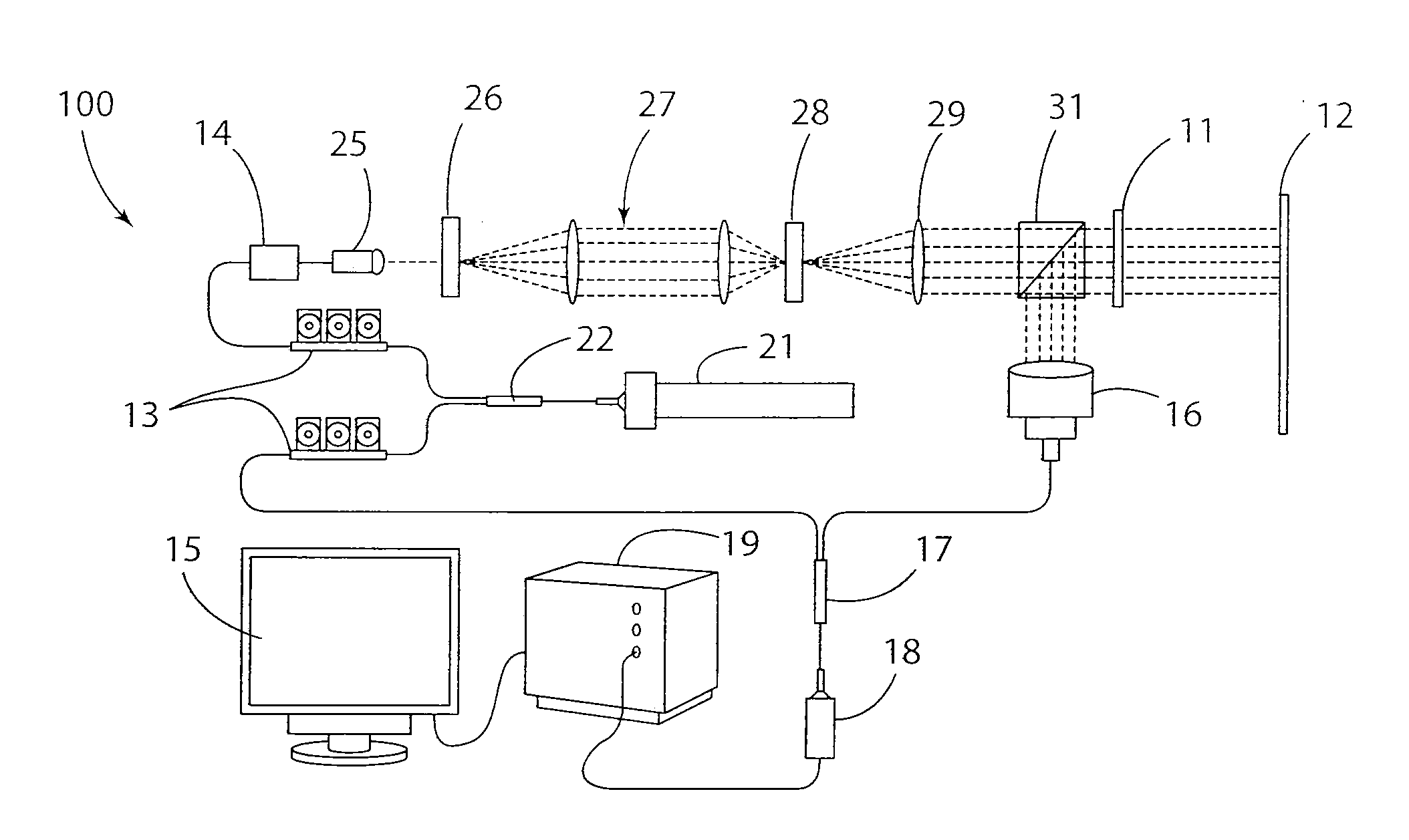 Multipoint Laser Vibrometer with Single Detector