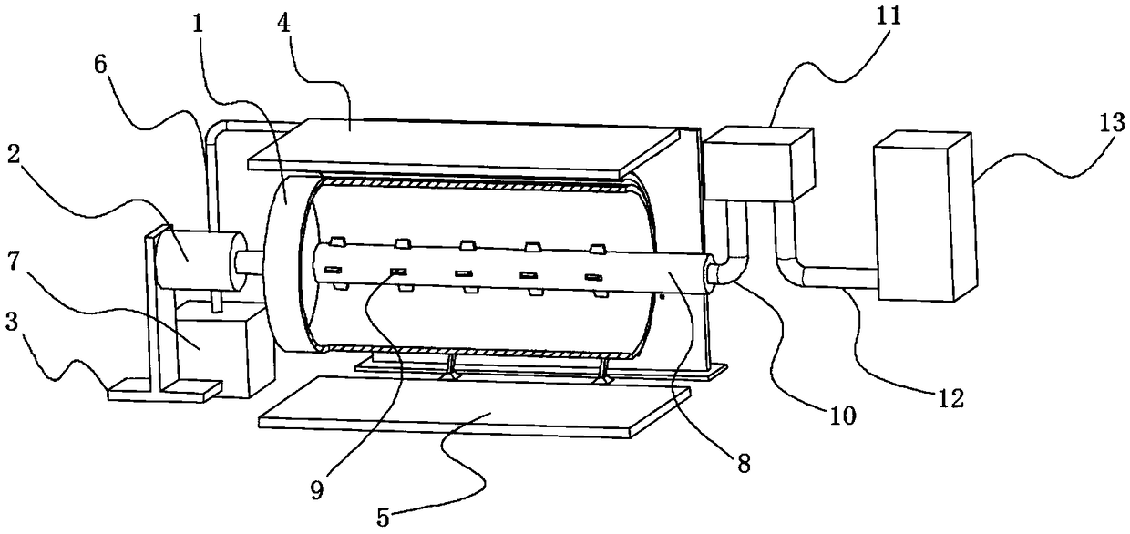 Novel electrostatic centrifugal compound field continuous film spraying device