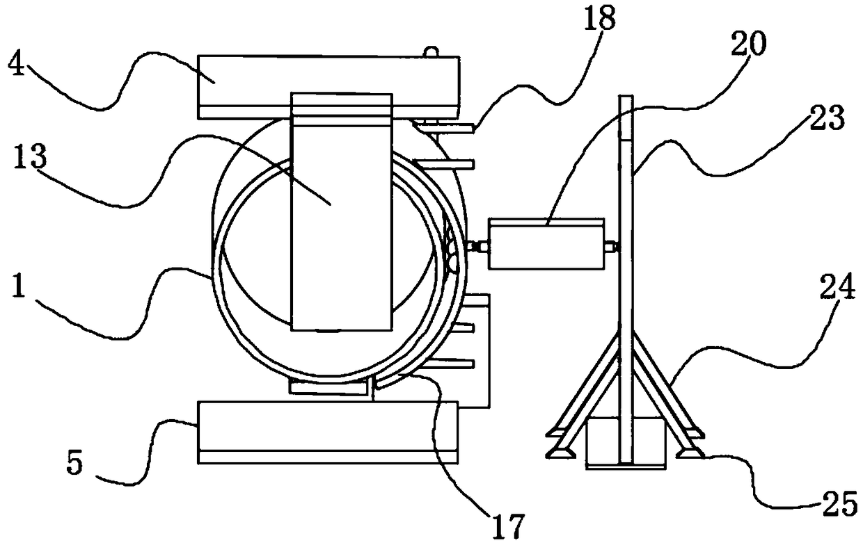 Novel electrostatic centrifugal compound field continuous film spraying device