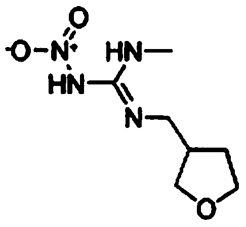 Highly-efficient pesticide containing cyromazine, sufluoxime, dinotefuran and fipronil