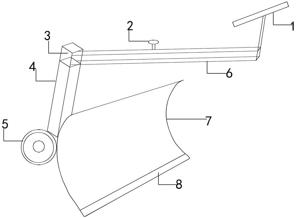 Drag and pull type snow removing device