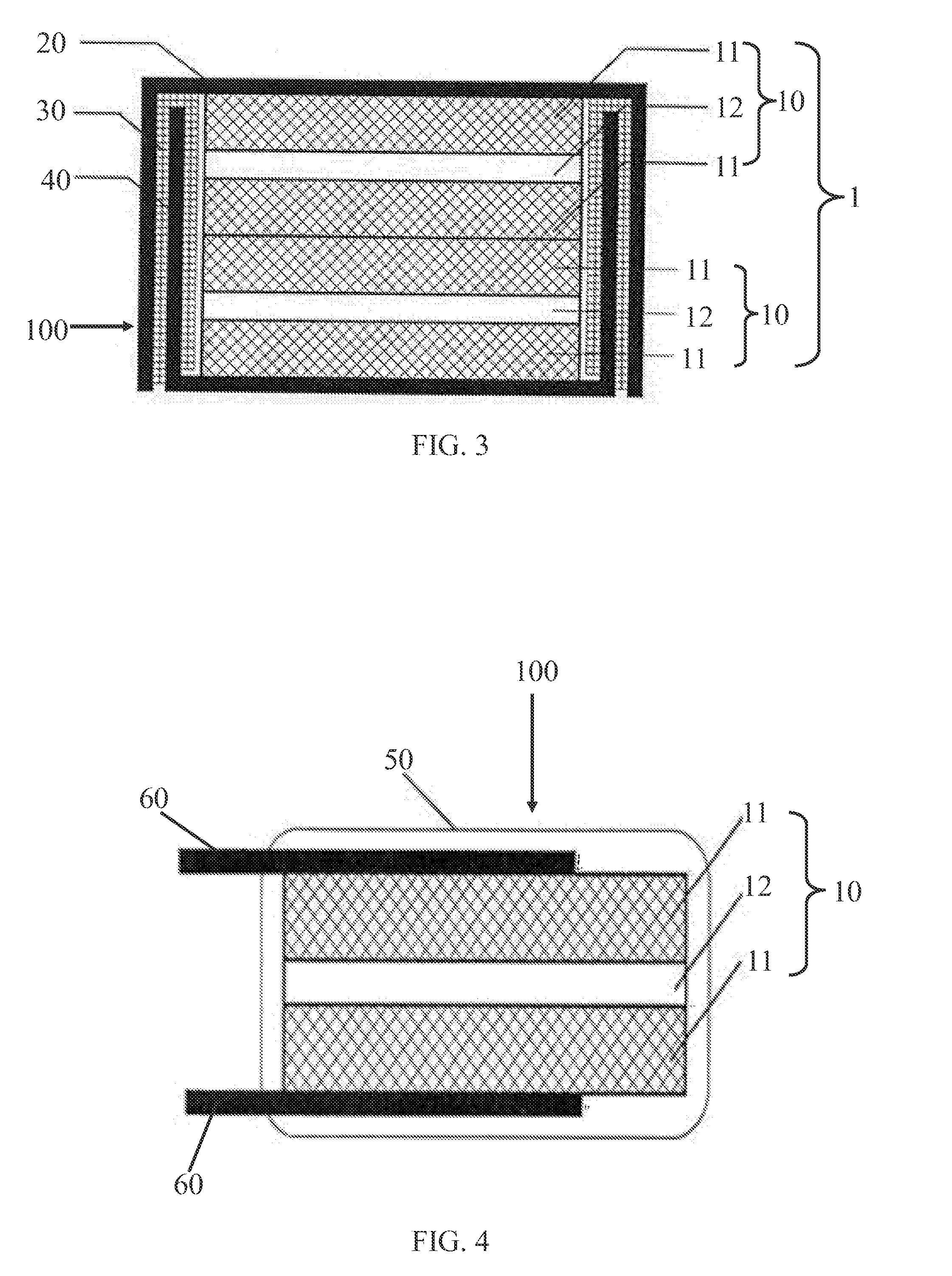 Packaging structures of an energy storage device