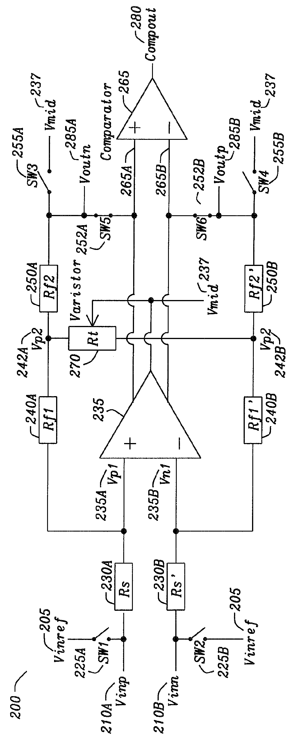 Circuit and Method for a High Common Mode Rejection Amplifier by Using a Digitally Controlled Gain Trim Circuit