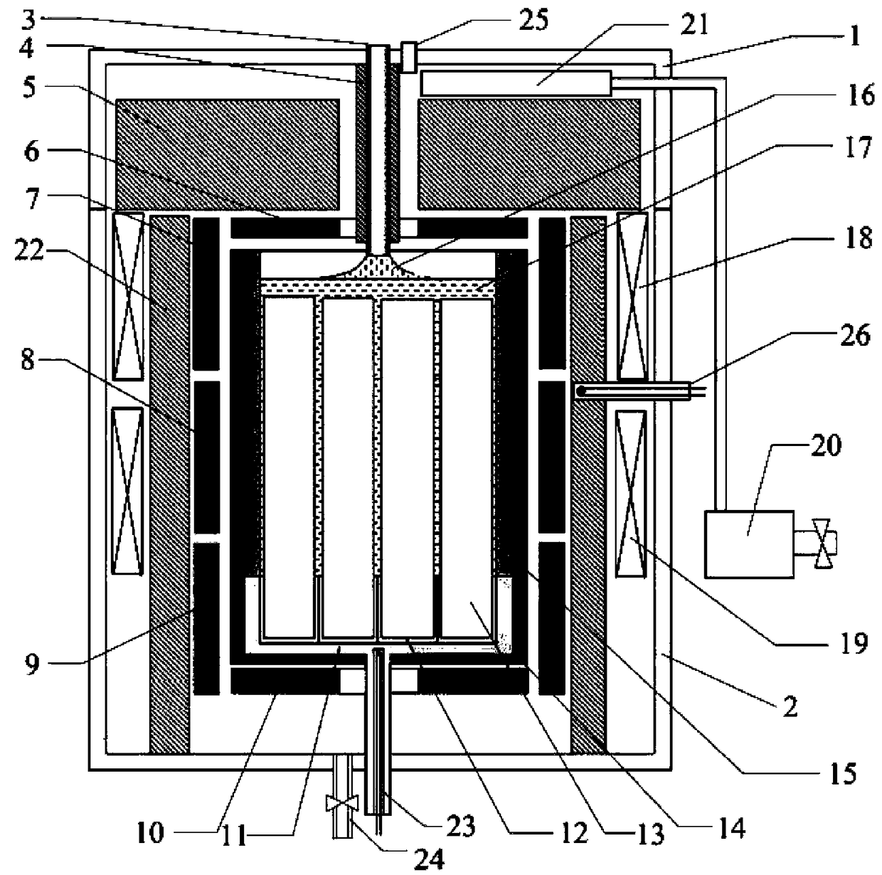 Method for preparing large-sized silicon ingot for solar cell