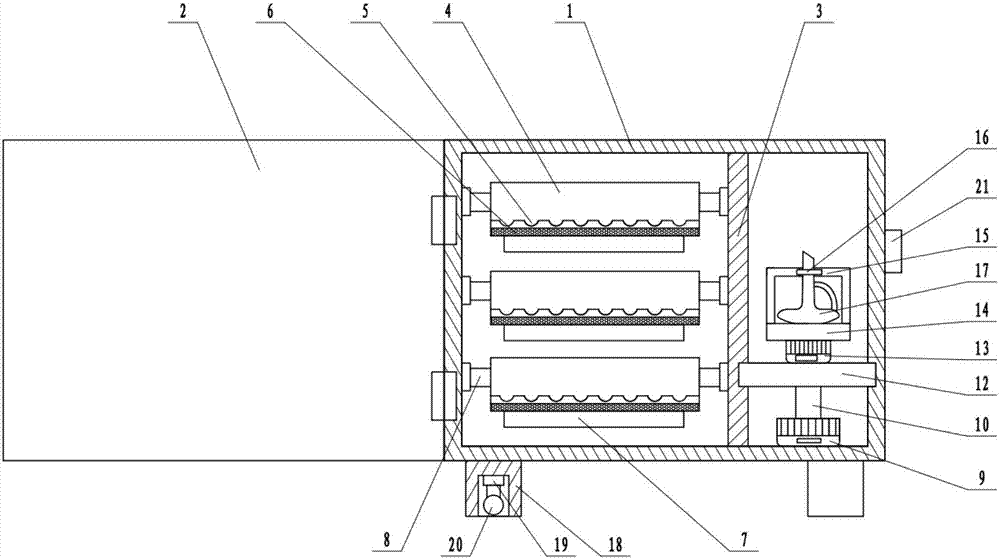 Movable red wine cabinet with breathing table