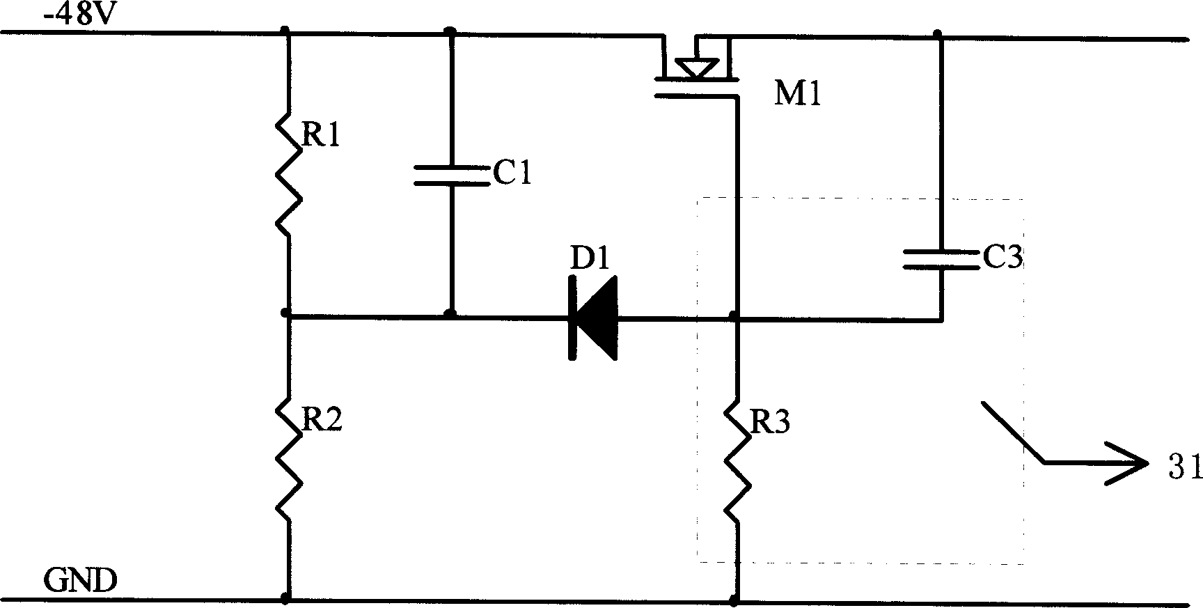 DC power slow start circuit