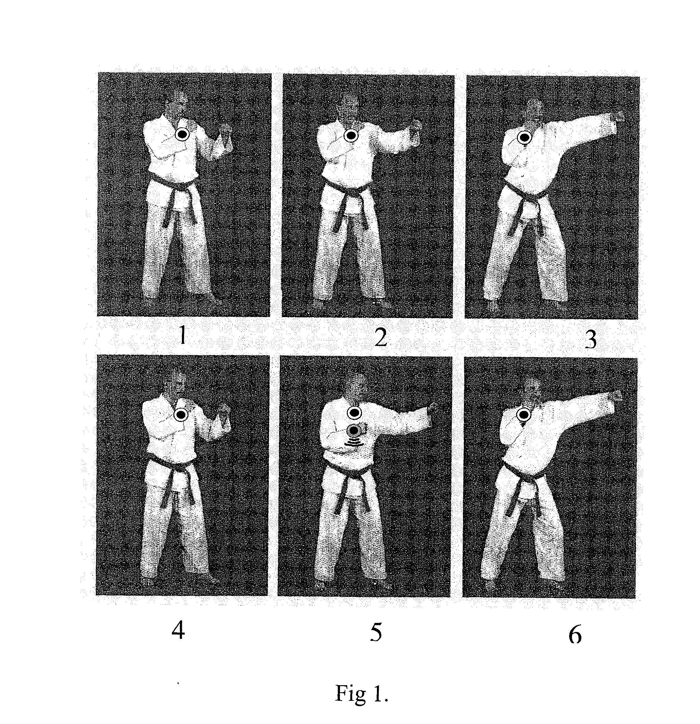 Training method and a device for carrying out said method