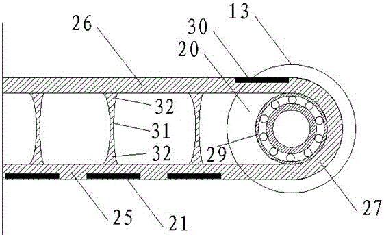 A magnetic adsorption type wind power column surface maintenance robot