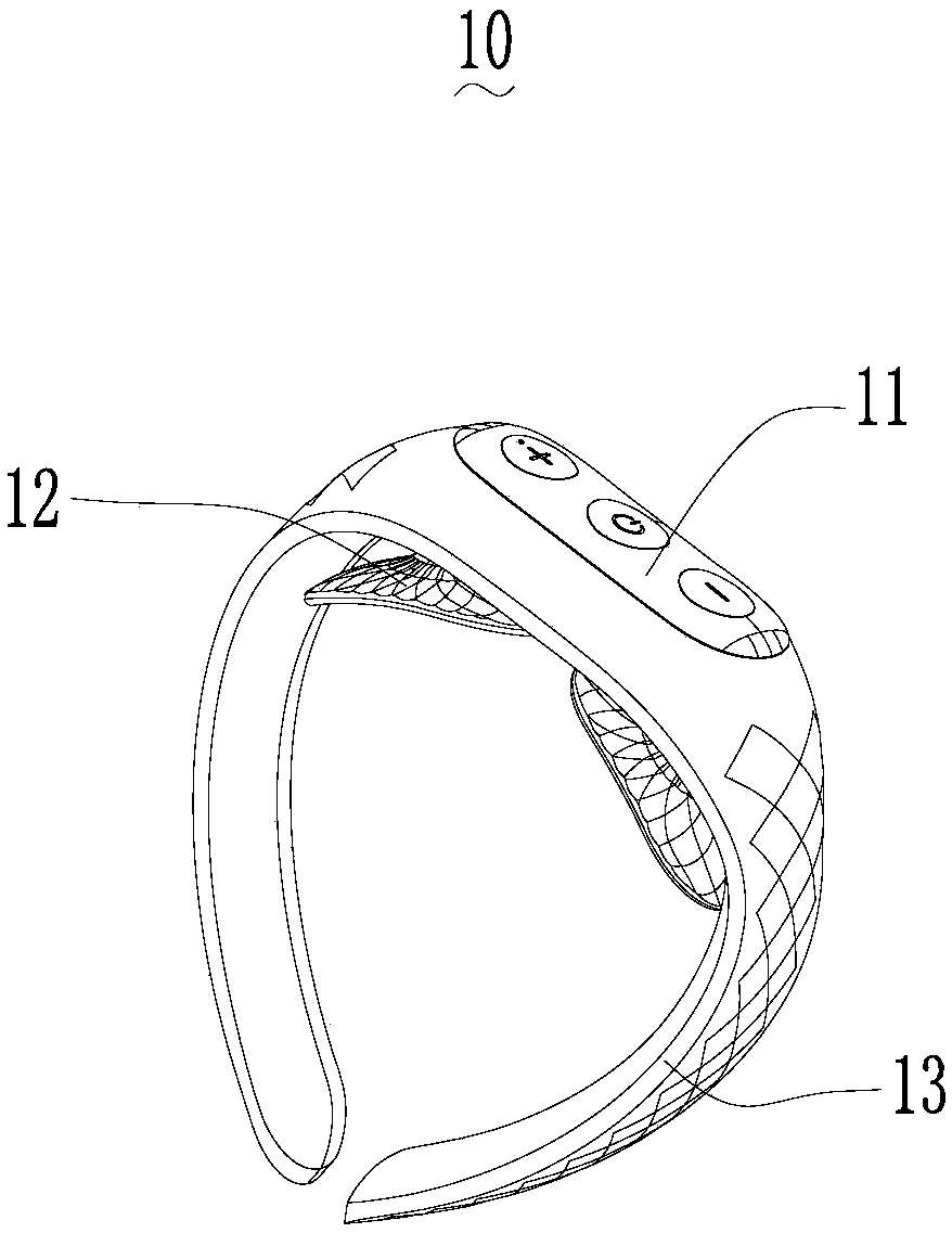 Portable neck massage instrument