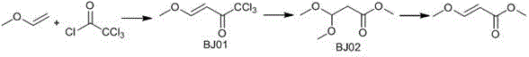 Synthesizing method for 3-methoxyacrylate