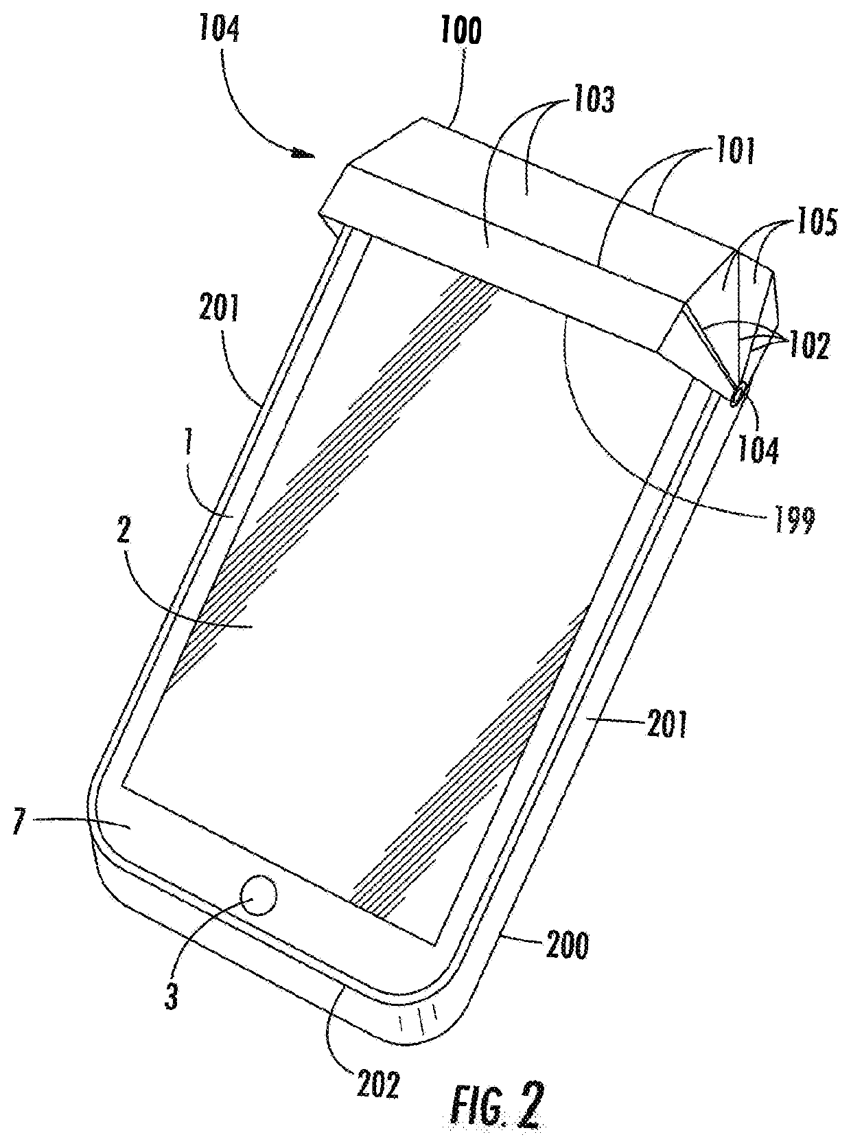 Segmented personal electronic device canopy