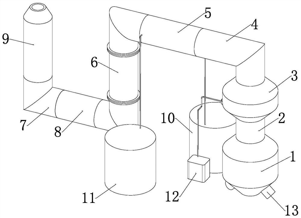 Cement kiln flue gas denitration device with waste heat recovery function and denitration method