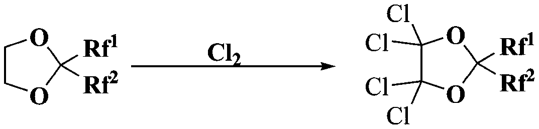 A kind of synthetic method of chloro-2,2-bis(perfluoro substituent)-1,3-dioxolane compounds