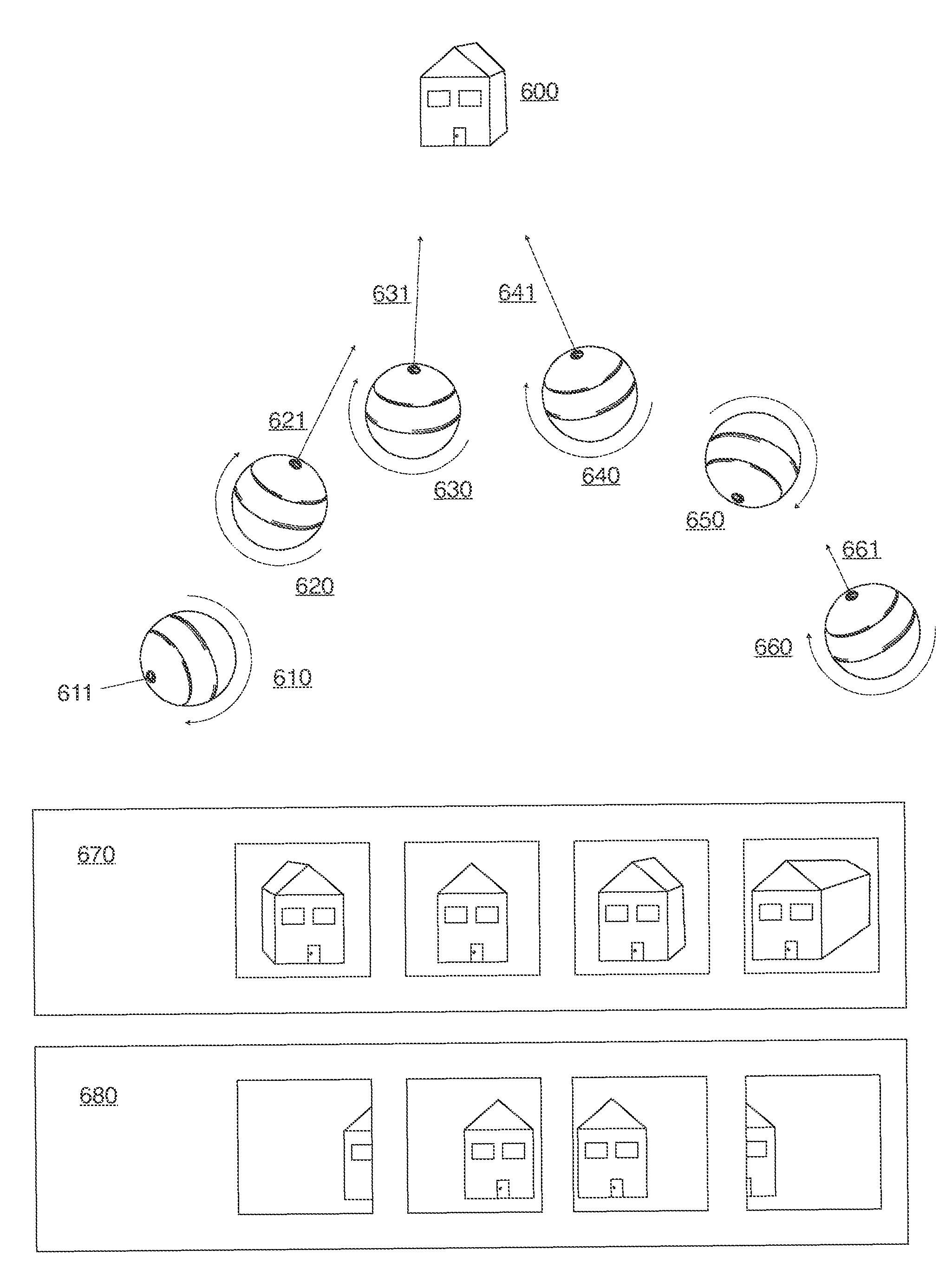 Ball with camera and trajectory control for reconnaissance or recreation