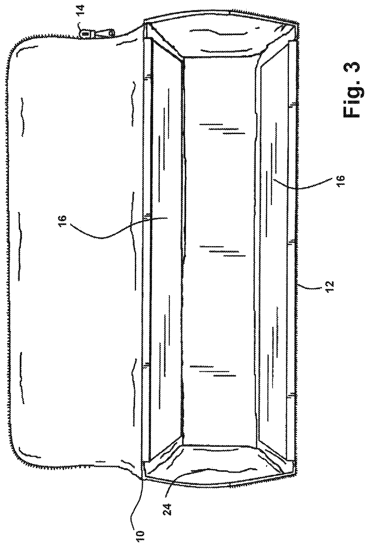 System for storage of compressible wrinkle resistant garments in reduced volume