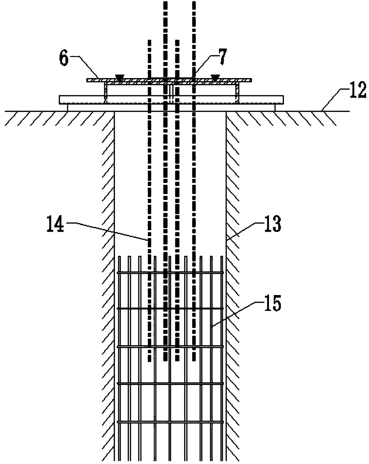 A super-long foundation pile foundation insertion reinforcement positioning construction method