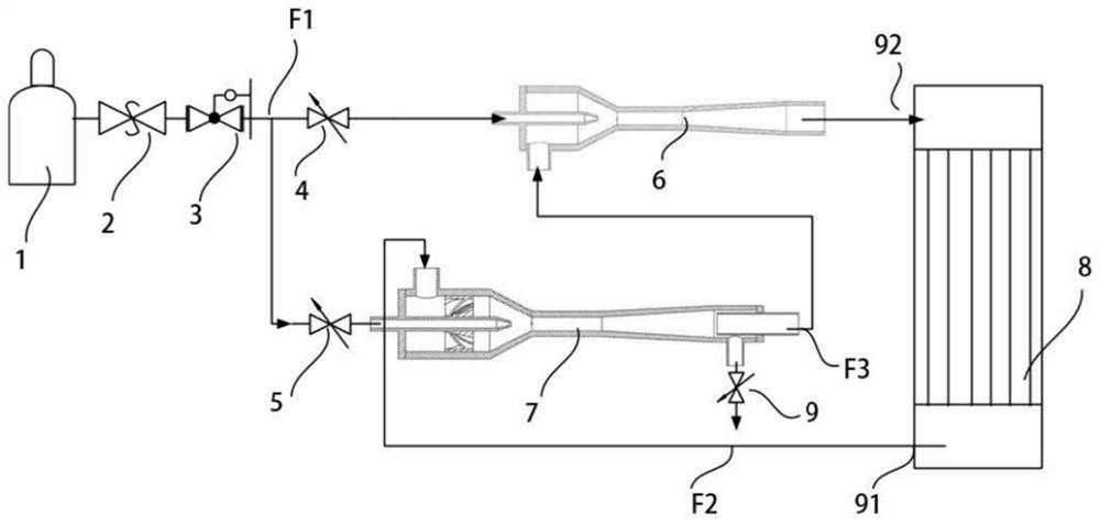 A gas-water separation component, fuel cell hydrogen circulation system and application