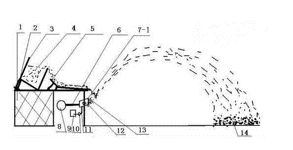 High-temperature liquid-state steel slag granulating device and process