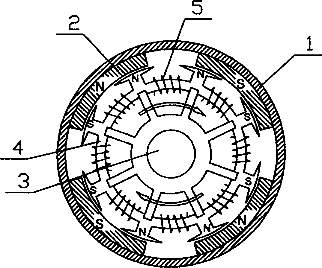 Multi-magnetic pole DC motor