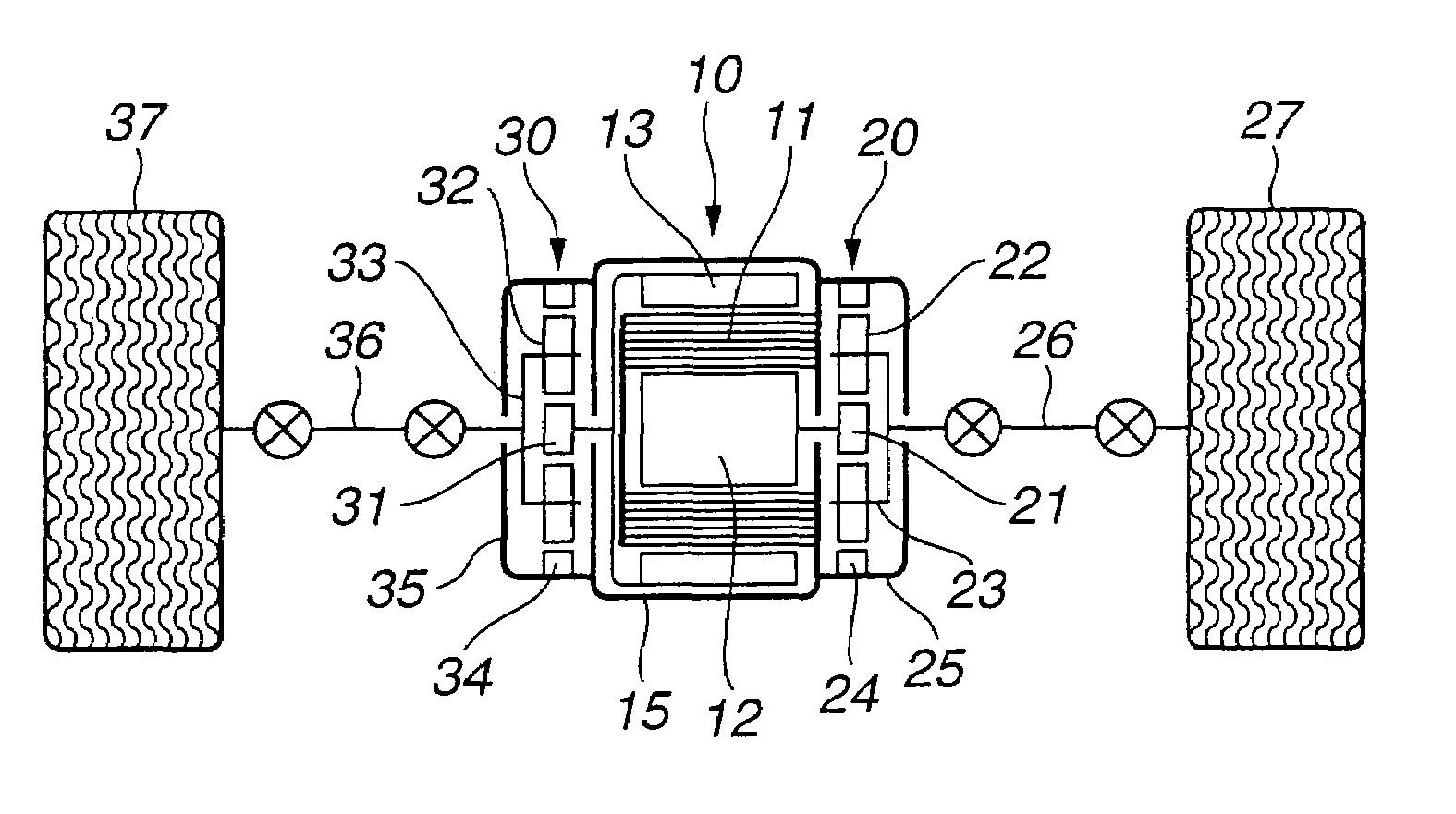 Wheel drive system for independently driving right and left wheels of vehicle