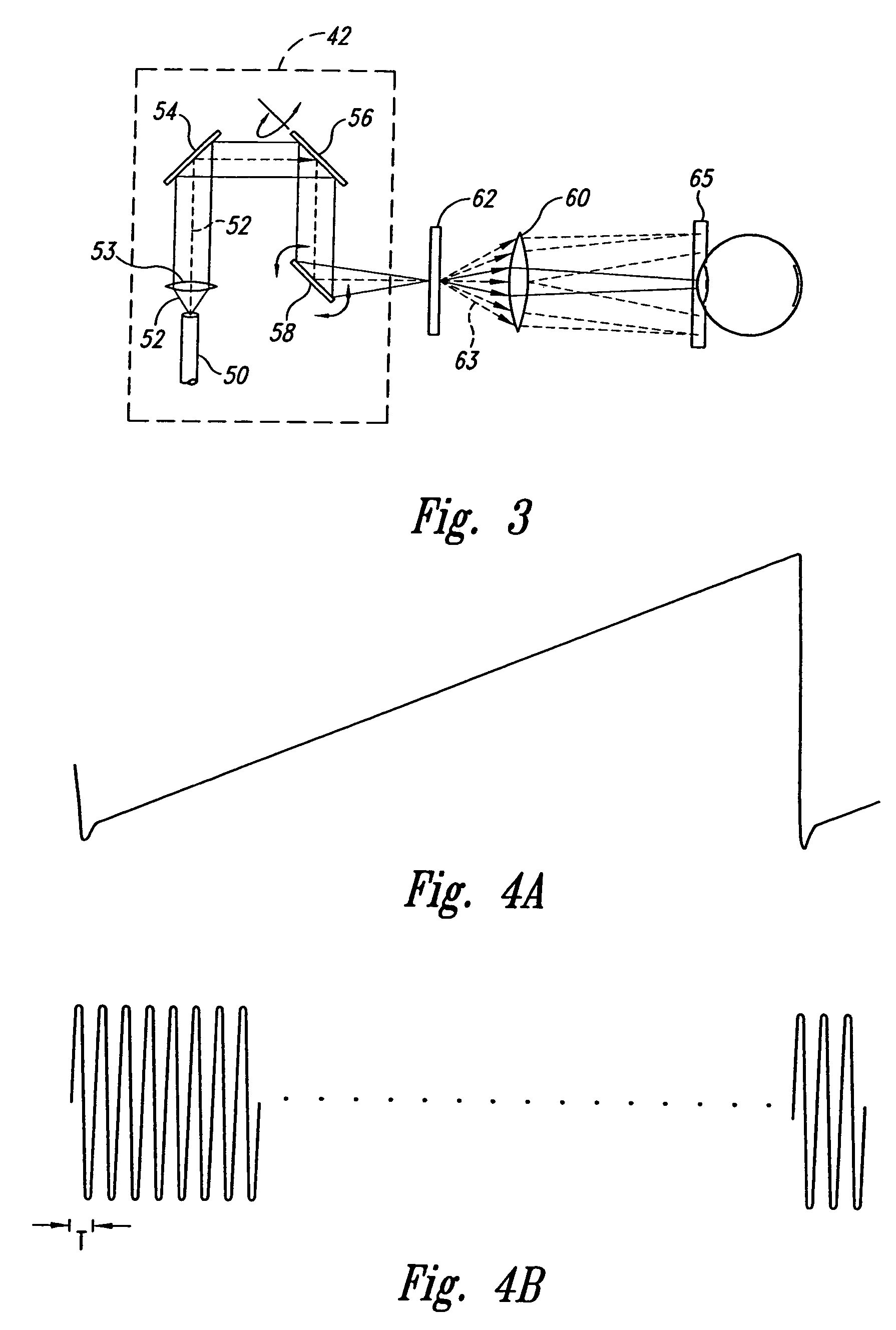 Scanned beam image capture device with a plurality of scan regions