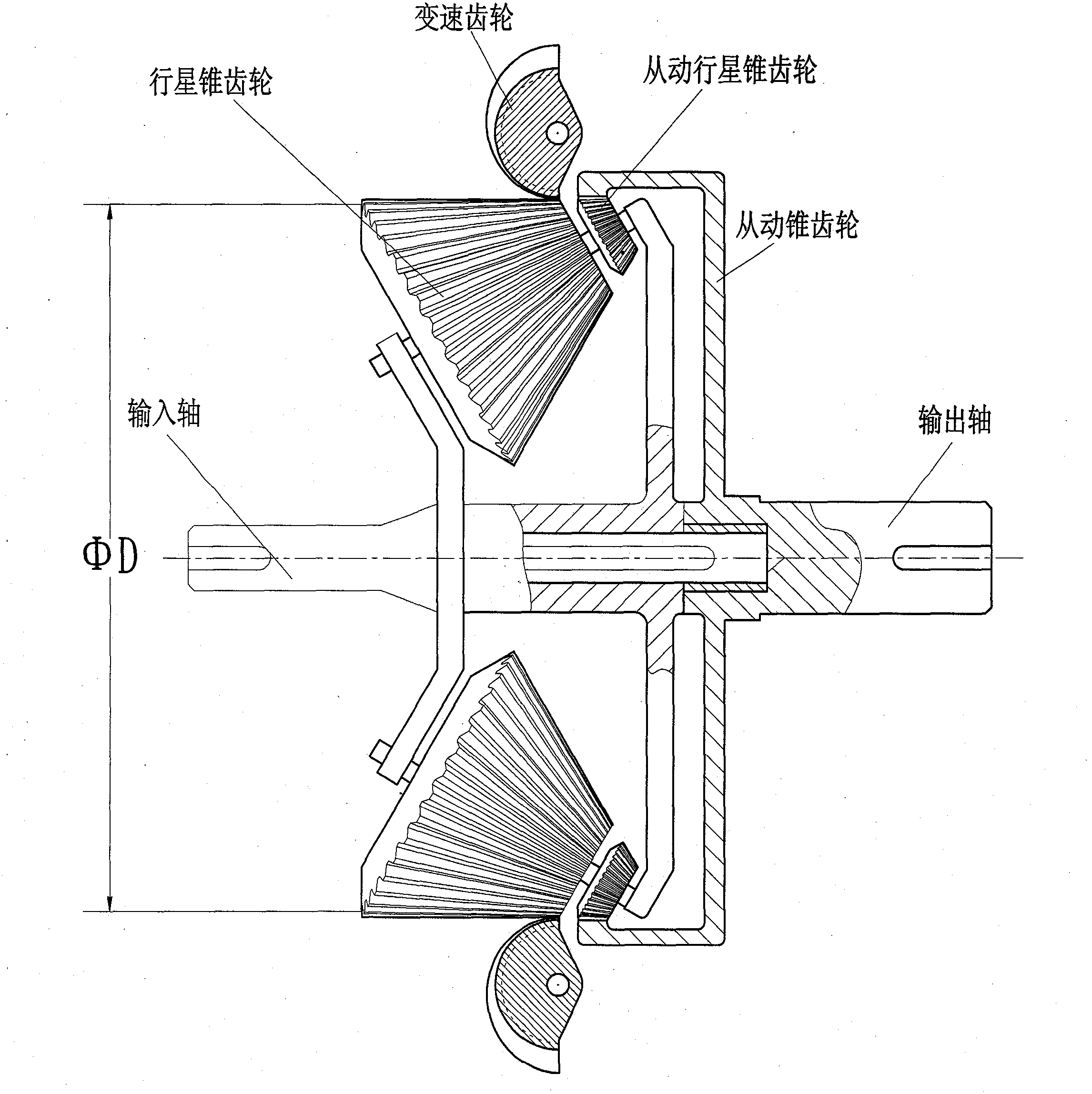 Tooth number variable gear stepless transmission