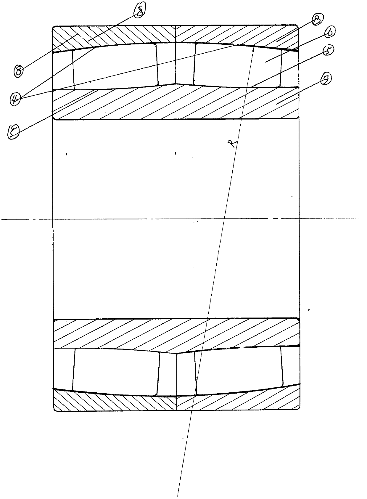 High-speed rail bearing with high speed, heavy load and low friction