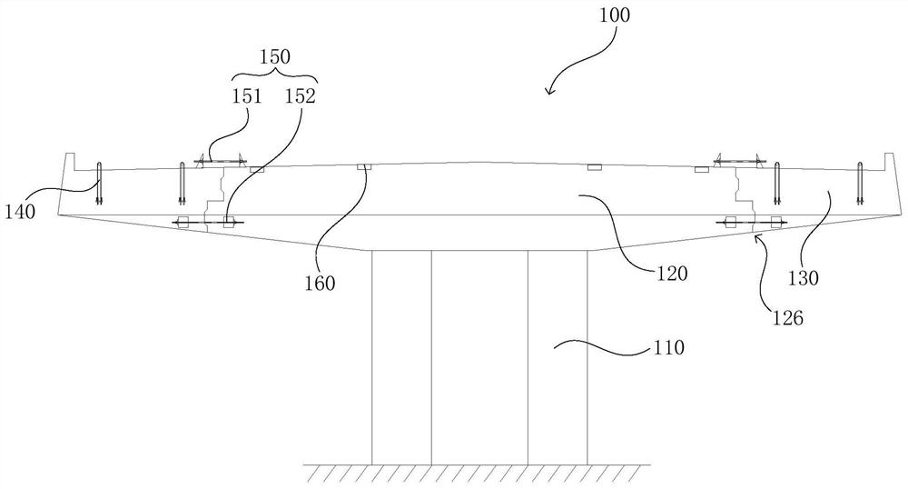 Segmented bent cap dry-connection installation system and assembly construction method of bridge