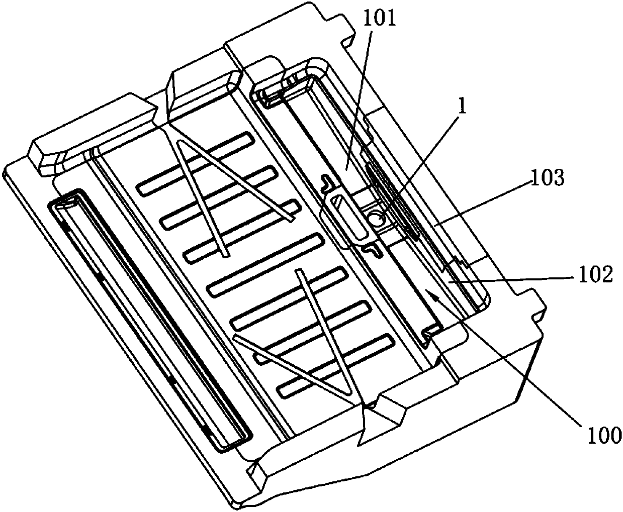 Water channel for refrigerator air flue, drainage structure for refrigerator air flue and refrigerator