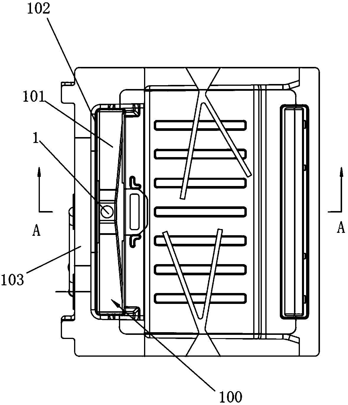 Water channel for refrigerator air flue, drainage structure for refrigerator air flue and refrigerator