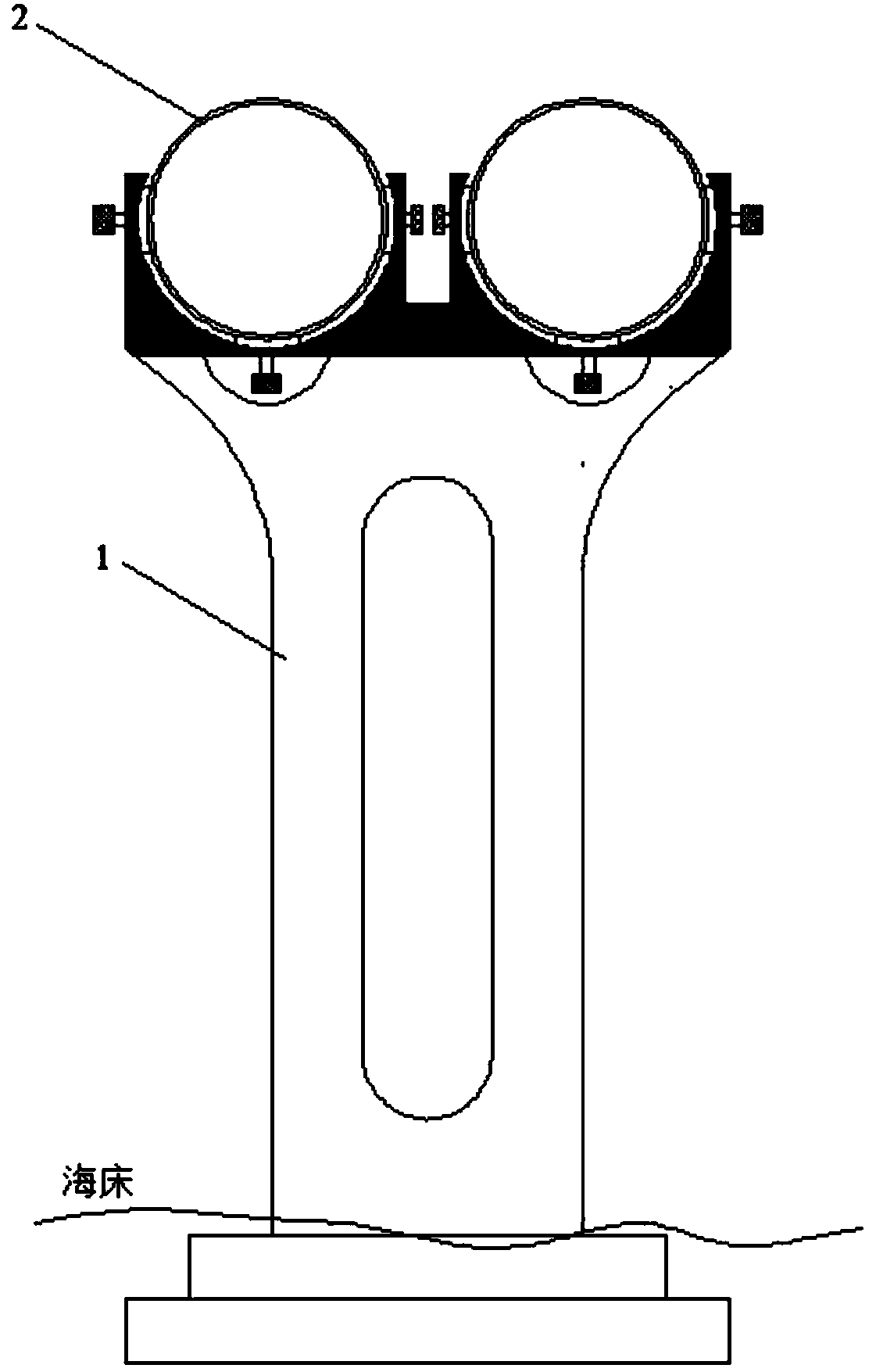 Undersea vacuum pipeline transportation system for wheeled vehicle equipped with side guide wheels