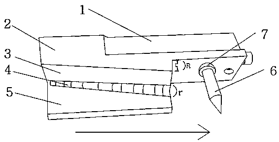 Inner necking mouth machining mould and machining method for workpiece