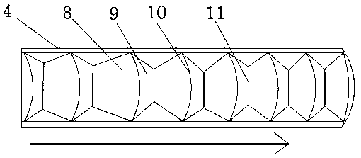 Inner necking mouth machining mould and machining method for workpiece