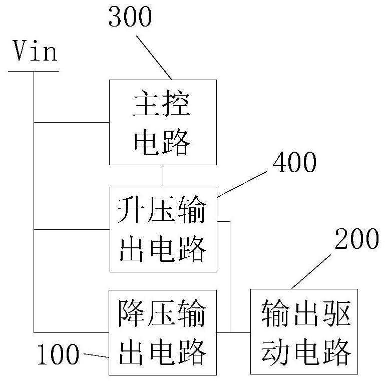 Voltage reduction power supply circuit structure and voltage reduction power supply