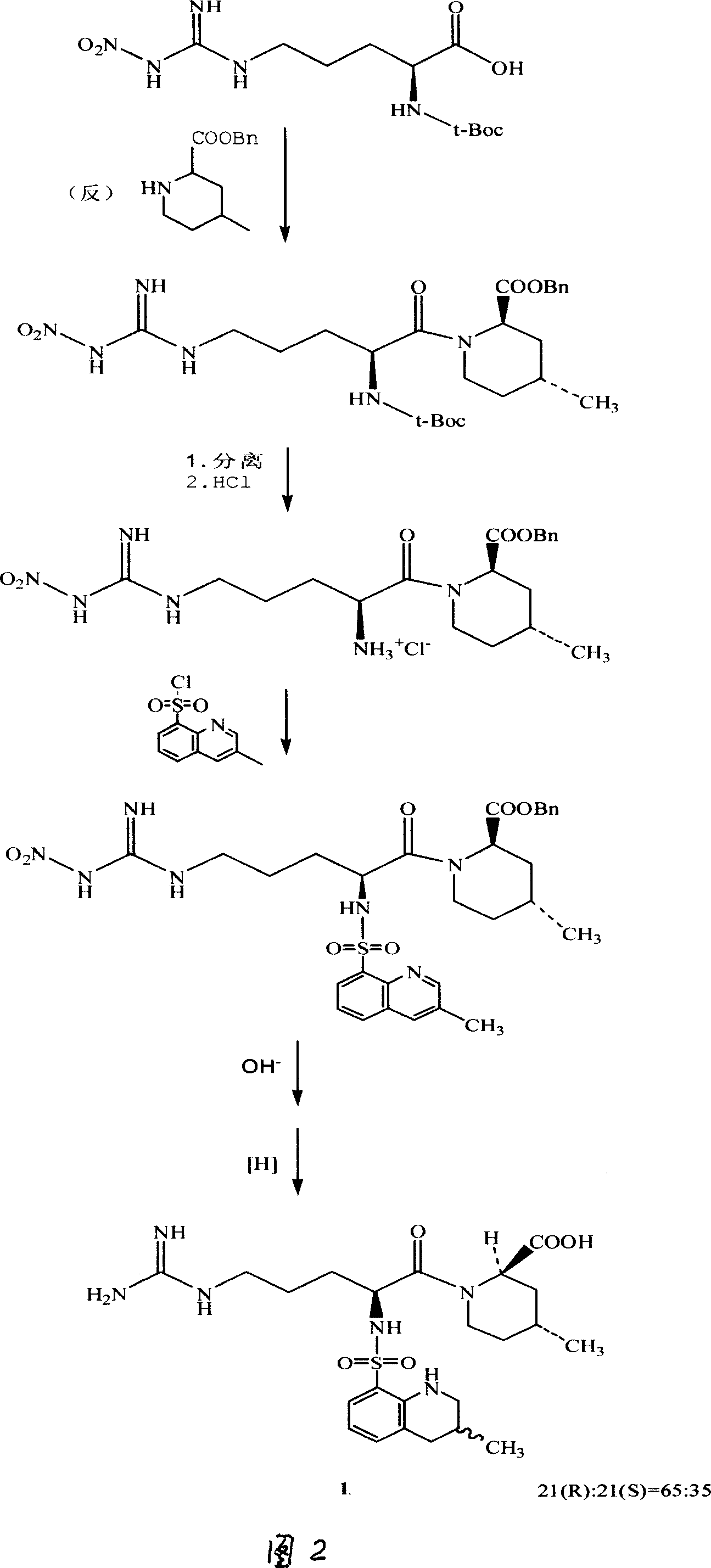 Process for preparing argatroban intermediates