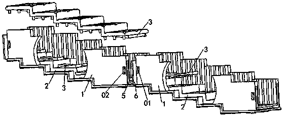 Anti-slip multistage-drop box culvert