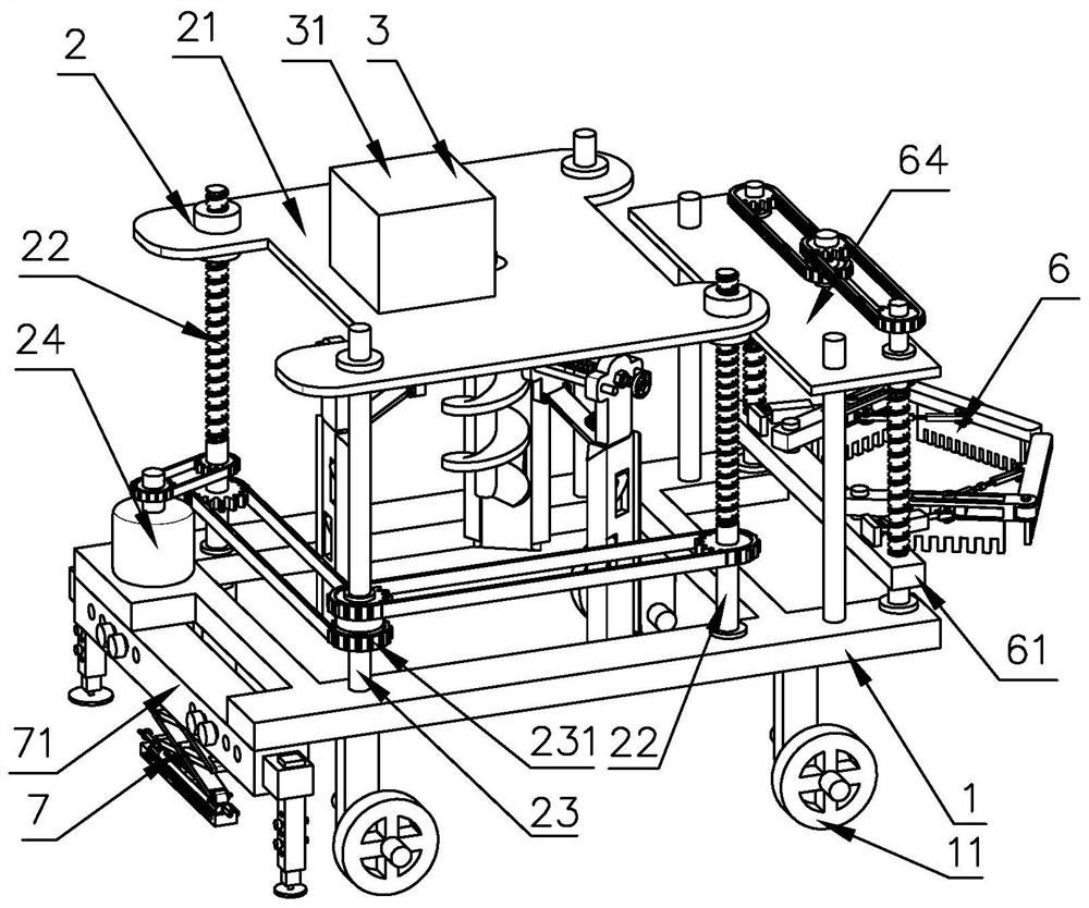 Auxiliary transplanting device for forestry seedlings