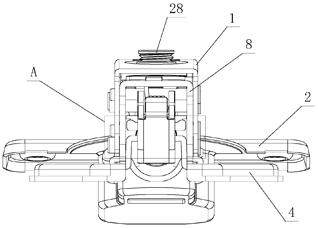 Quick base fastening structure of furniture hinge