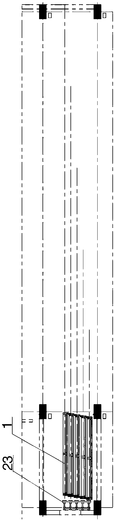 Multiple-overlapping anti-derailment balance hangar door