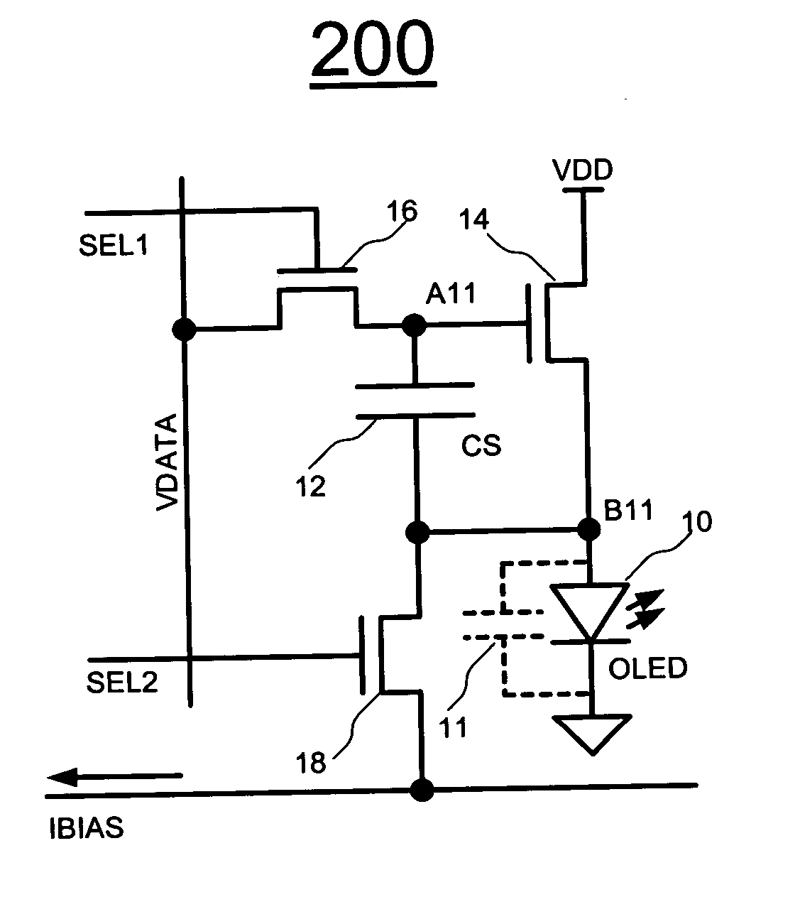 System and driving method for active matrix light emitting device display